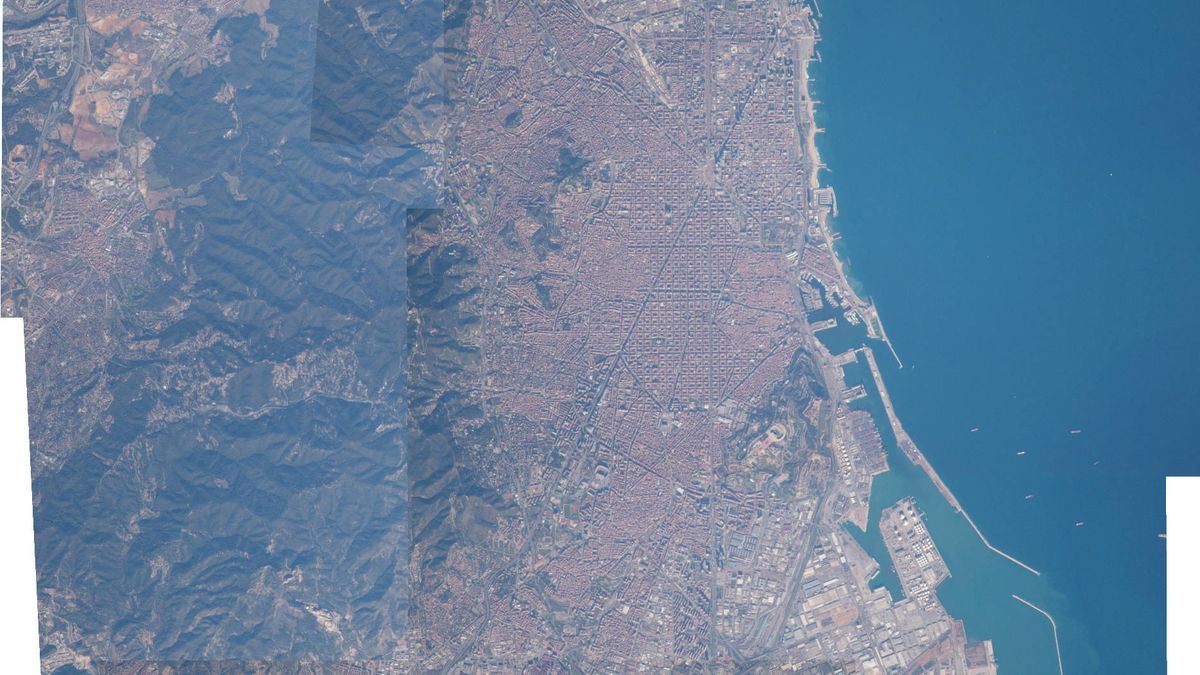 La mejor foto panorámica de Barcelona tomada desde el espacio