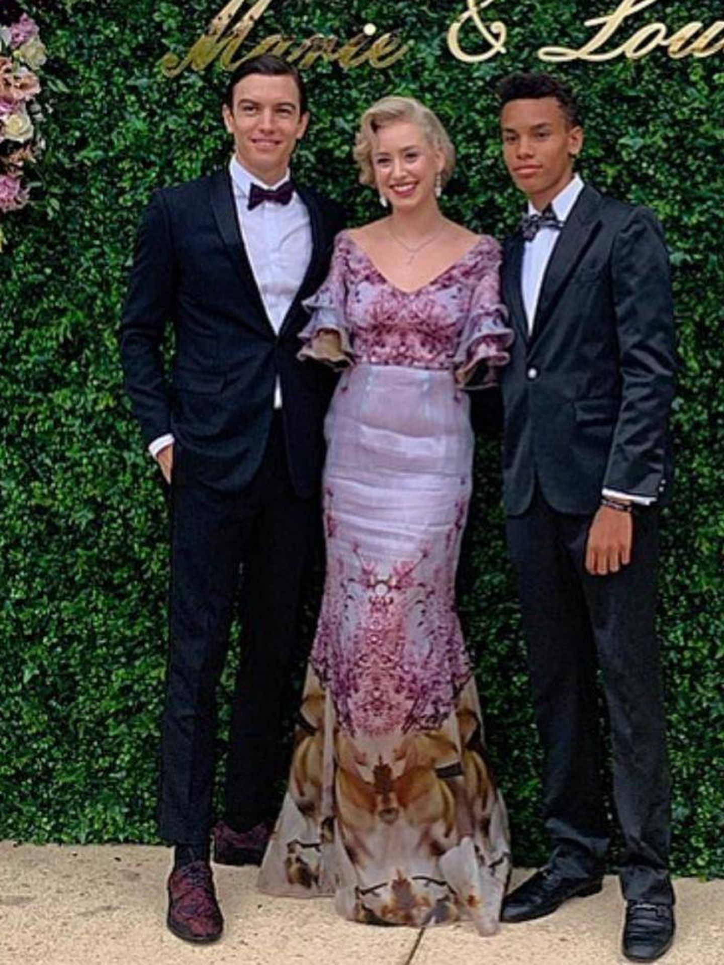 Jazmín Grace, con su novio y su hermano Alexander en Mónaco. (Instagram)