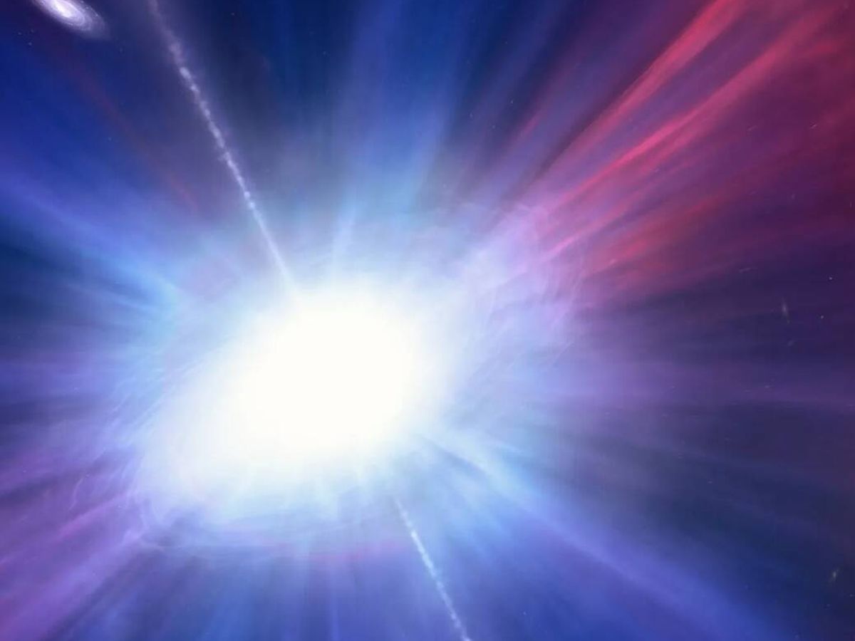 Foto: Recreación artística del destello de luz (NASA/ESA)