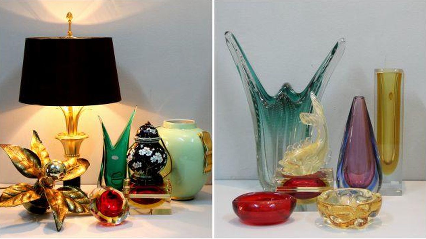 Piezas de cristal y porcelana son algunos de los objetos a la venta en Odalisca Madrid (Cortesía)