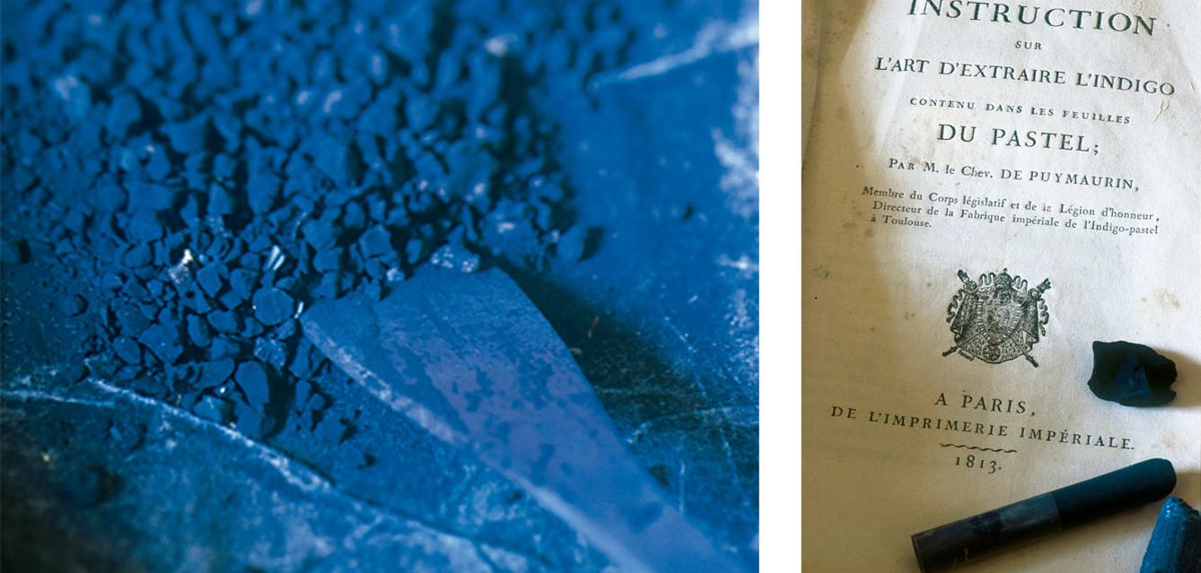 Un tratado de 1813 sobre el arte de la extracción del color de las hojas de la ‘Isatis tinctoria’. Napoleón Bonaparte quiso recuperar el antiguo esplendor del país de la cucaña: la producción fue relanzada, impuso este azul en la enseña de todos los soldados imperiales y creó el Albi l’Ecole de pastel.