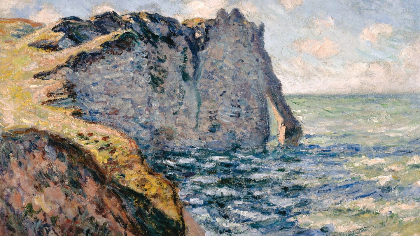 'The Cliff of Aval, Etrétat'. (Claude Monet)