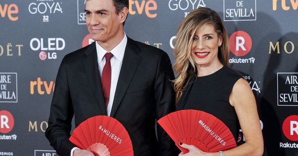Foto: Begoña Gómez y Pedro Sánchez, en la última edición de los Premios Goya. (Getty)