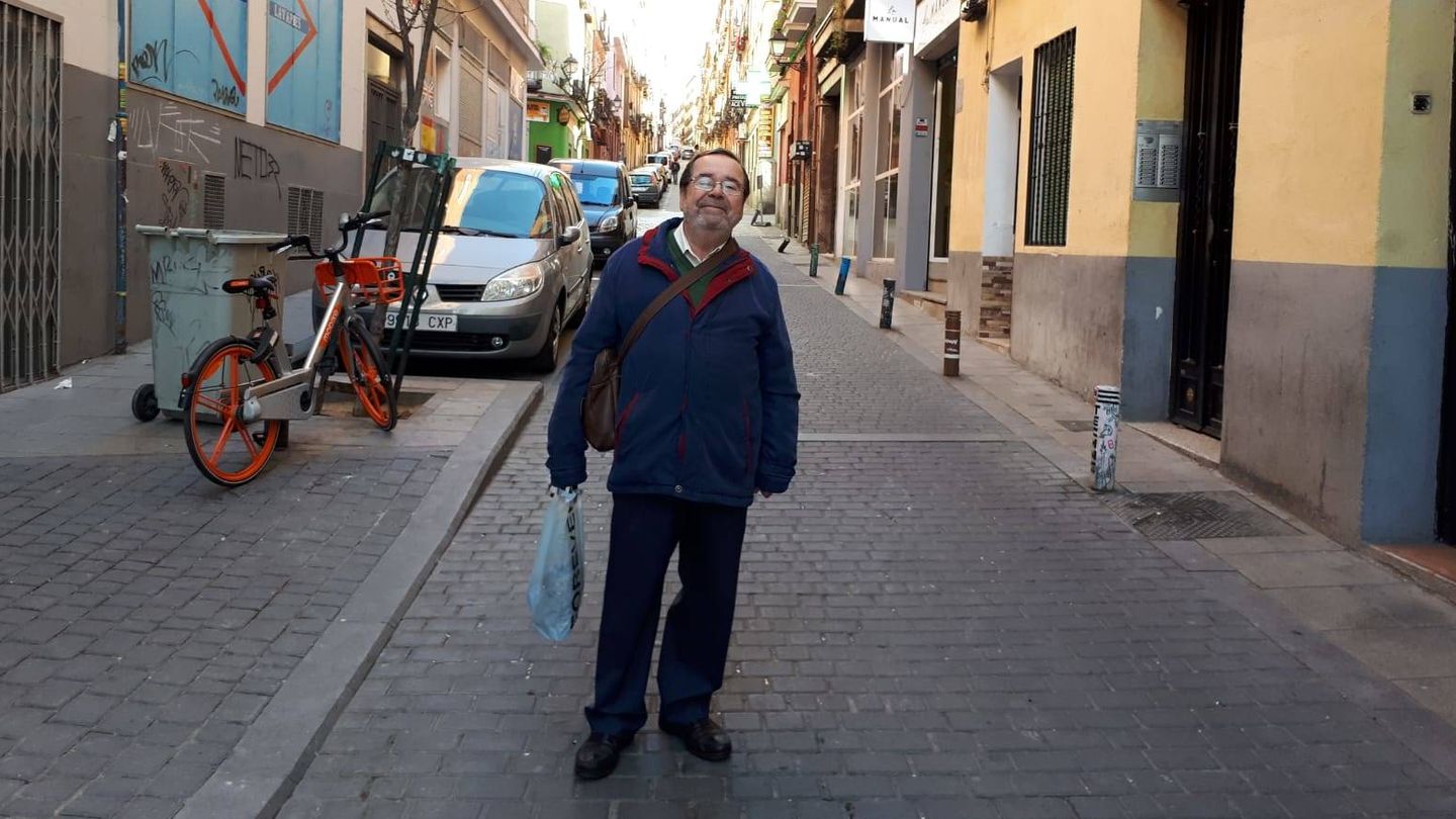 Mario Pérez Blanco en la calle Zurita. (EC)
