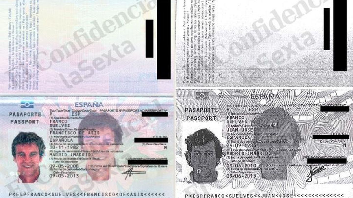 Los pasaportes de los bisnietos de Franco.