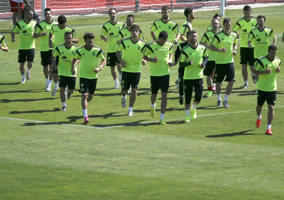 Foto: La Selección en su último entrenamiento en Las Rozas (Reuters)