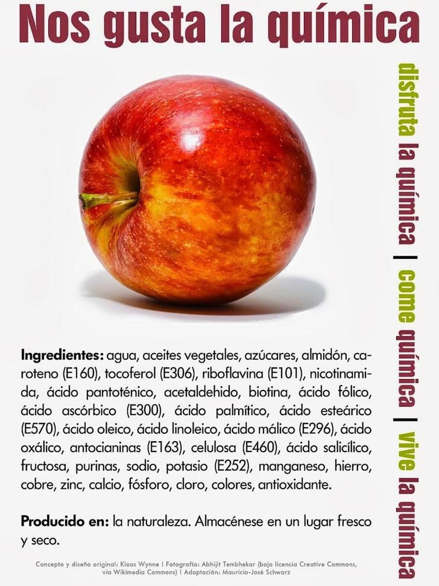 Composición química de la manzana.