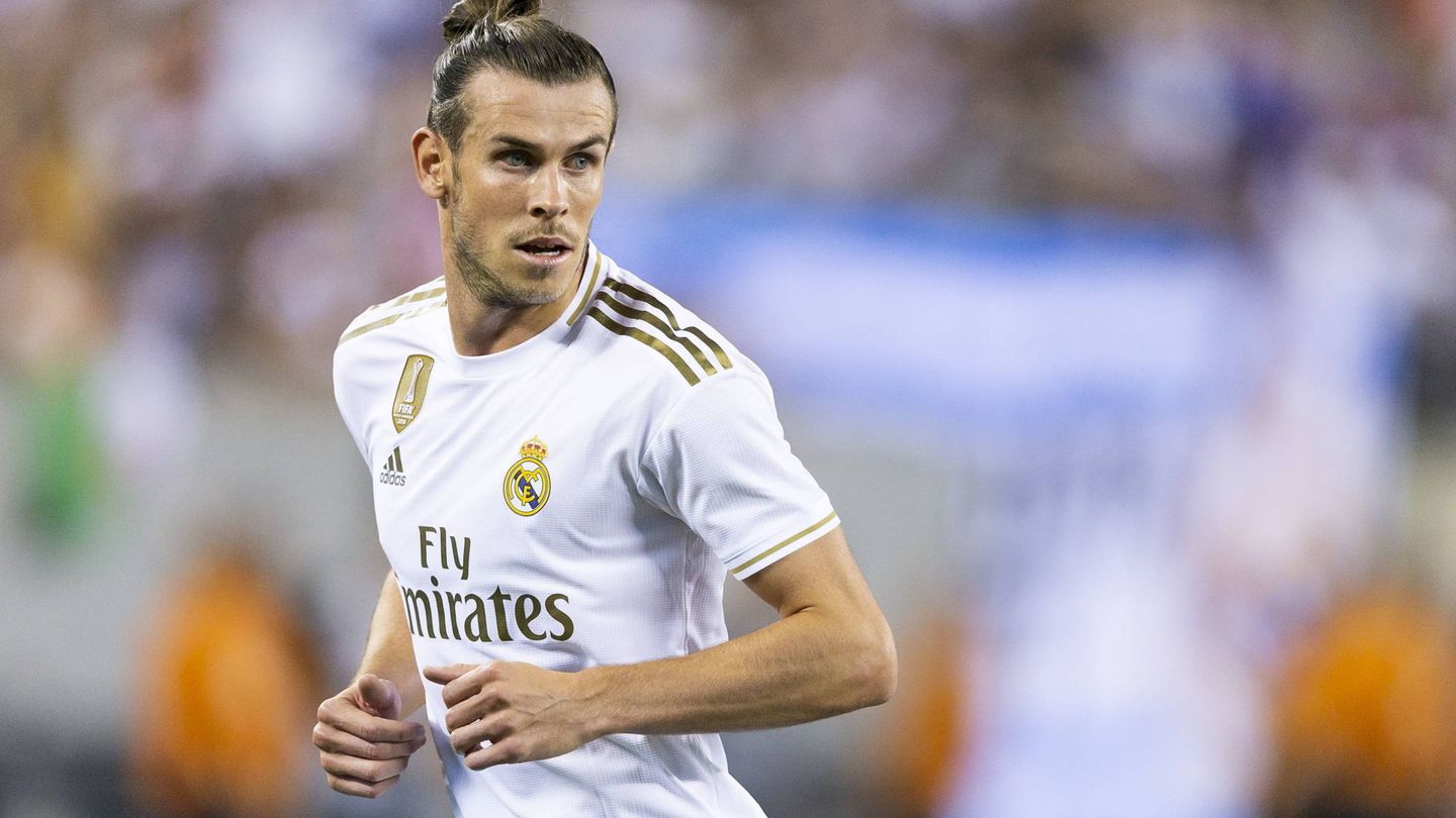 Bale, durante los minutos que disputó del Real Madrid-Atletico de Madrid jugado en Nueva Jersey. (EFE)