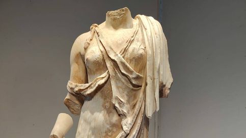 Noticia de Investigadores del CSIC hallan una estatua de mármol de época romana 