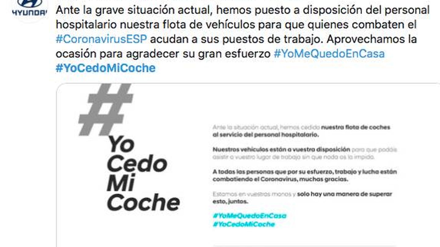 Este es el mensaje de Hyundai para poner en marcha el #YoCedoMiCoche,