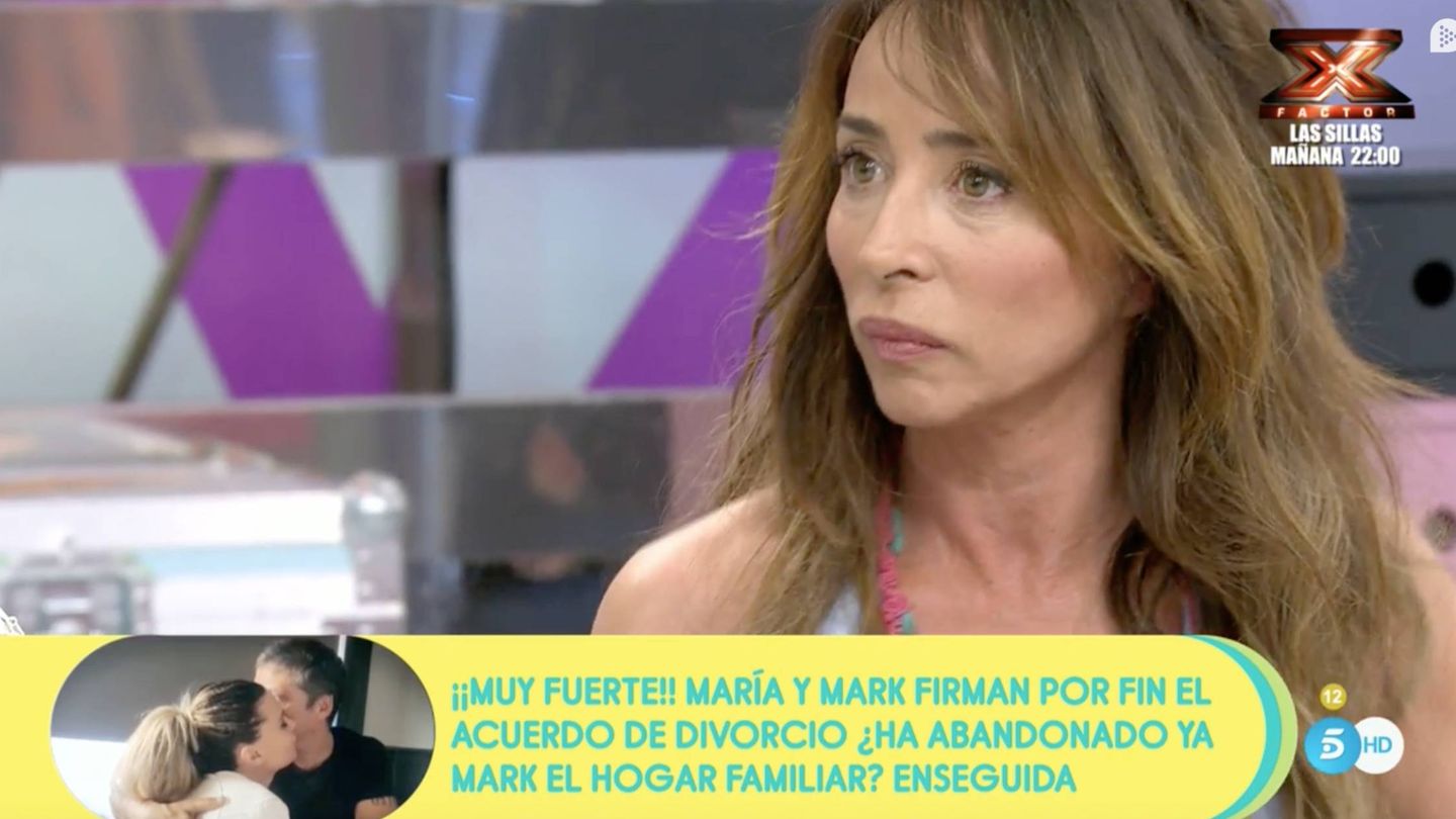 María Patiño se disculpa ante el público en 'Sálvame' (Telecinco)