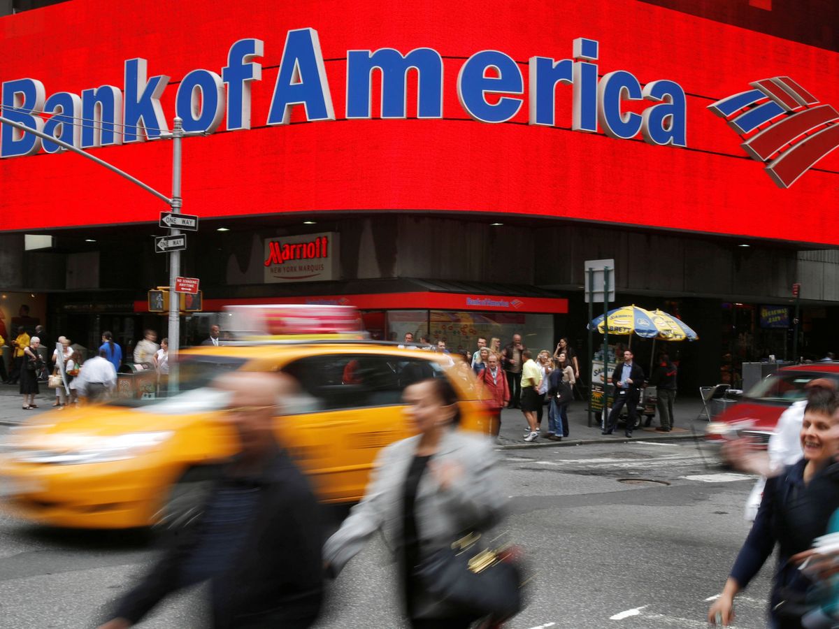 Foto: Oficina de Bank of America en Nueva York. (Reuters)