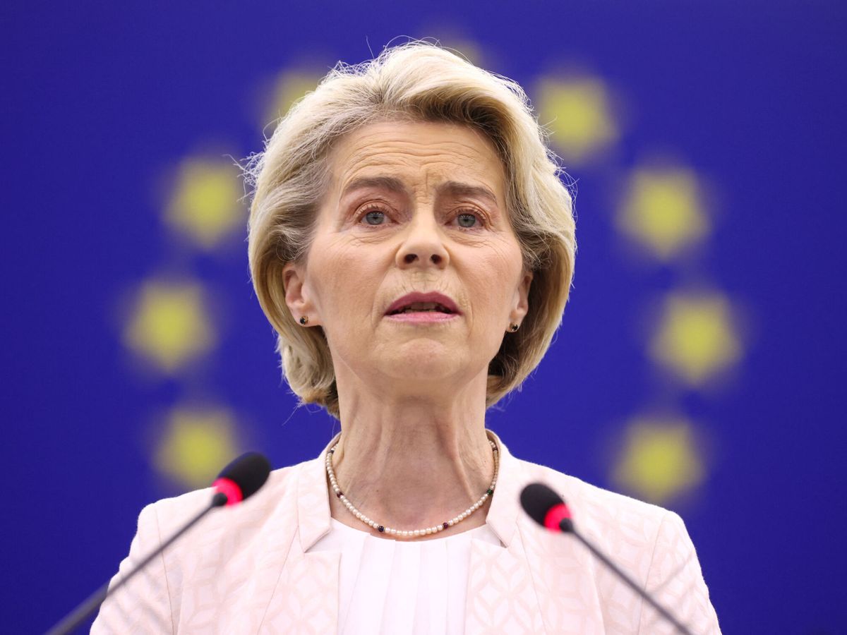 Foto: Ursula von der Leyen en el Parlamento Europeo, el 18 de julio. (REUTERS / Johanna Geron)