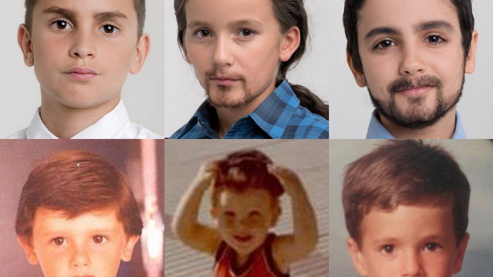 Foto: Una campaña de una ONG con las fotos originales de los políticos de niños