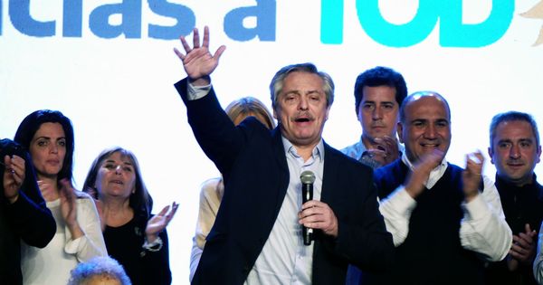 Foto: El peronista Alberto Fernández, tras la victoria. (EFE)
