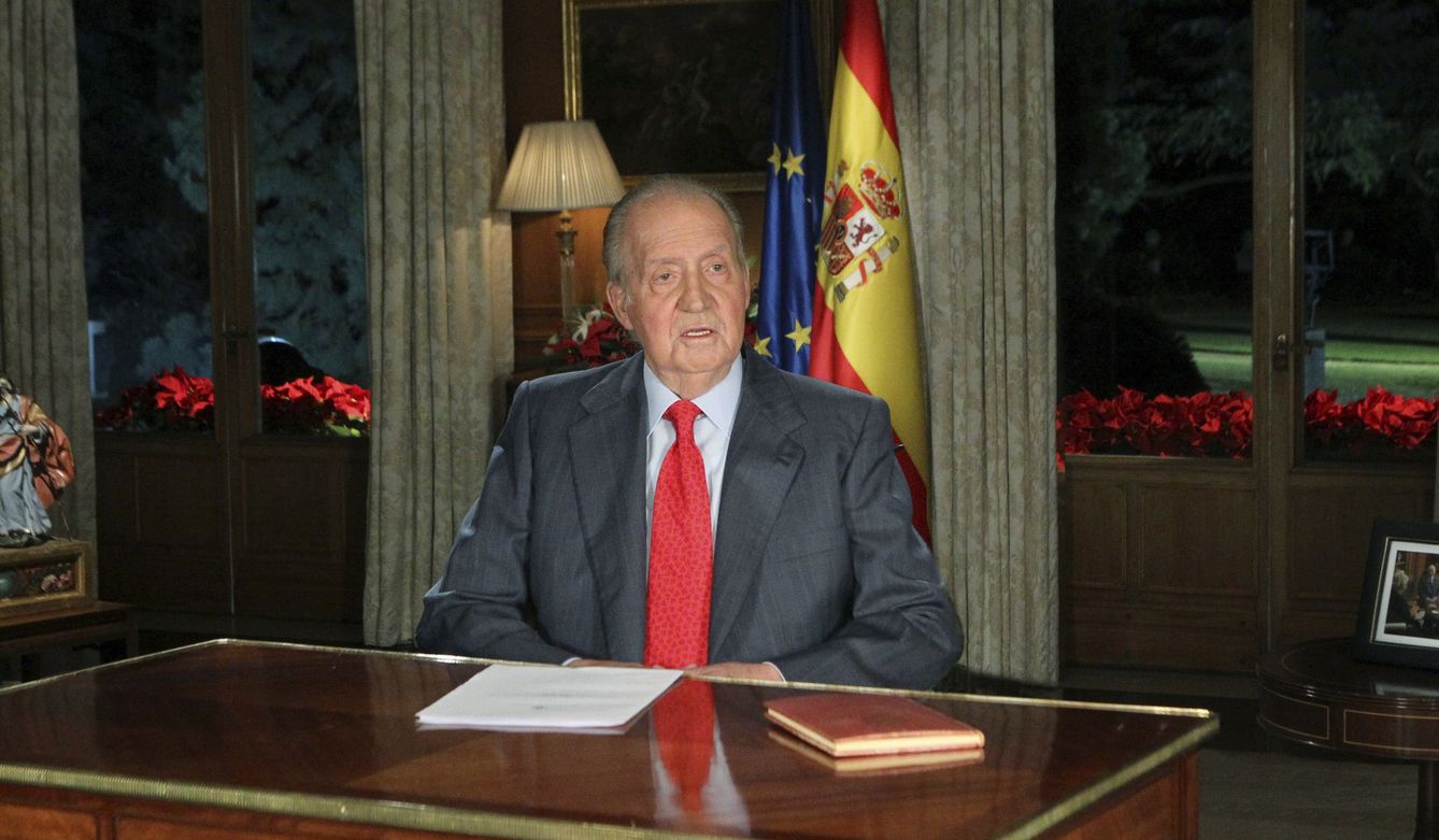 El rey Juan Carlos durante su tradicional discurso de Nochebuena (I.C.)