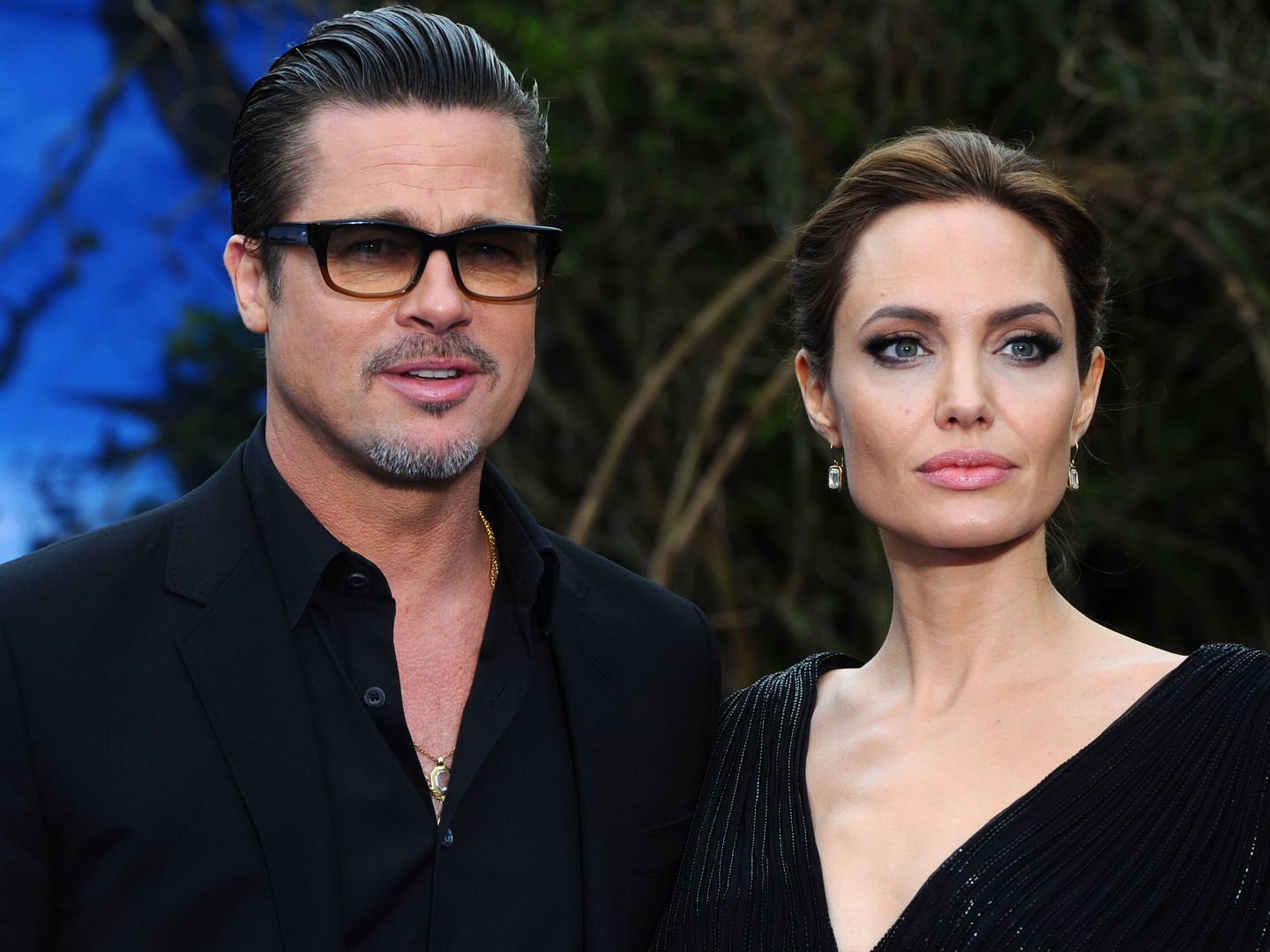 Brad Pitt y Angelina Jolie, cuando aún estaban casados. (Getty)