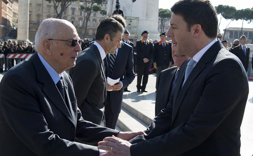 Napolitano cosechó una gran amistad con Matteo Renzi