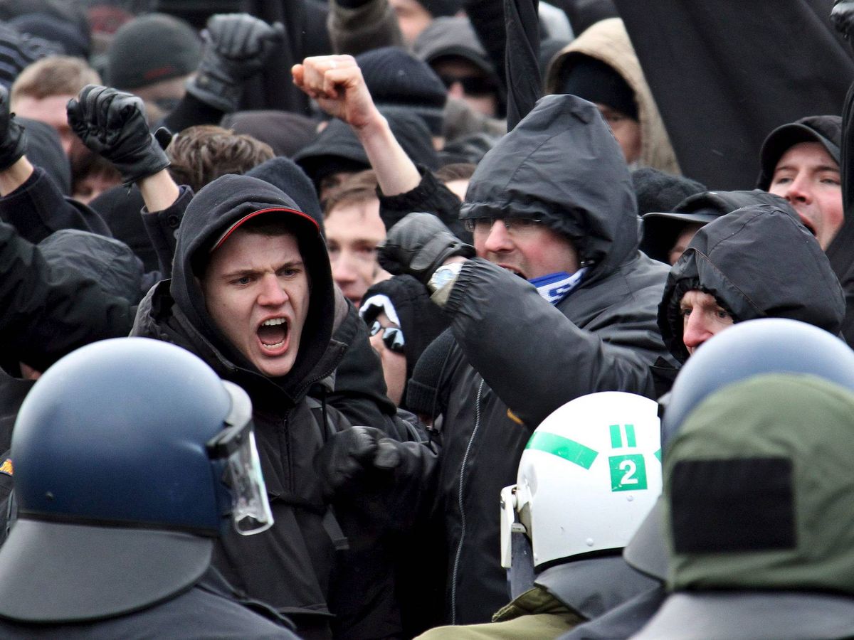 Foto: Protesta de radicales en Alemania. (EFE)