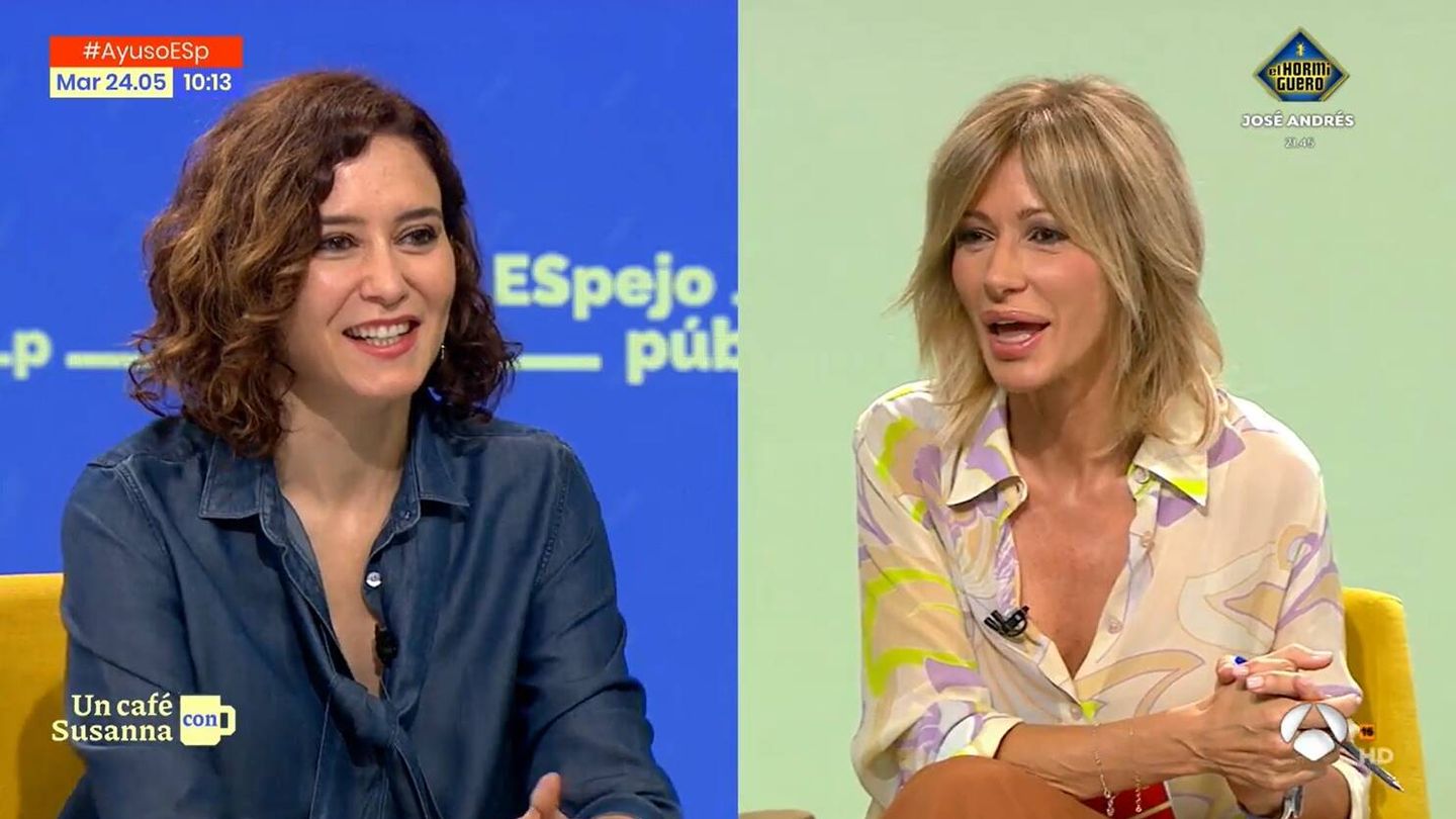 Isabel Díaz Ayuso y Susanna Griso en 'Espejo público. (Atresmedia Televisión)