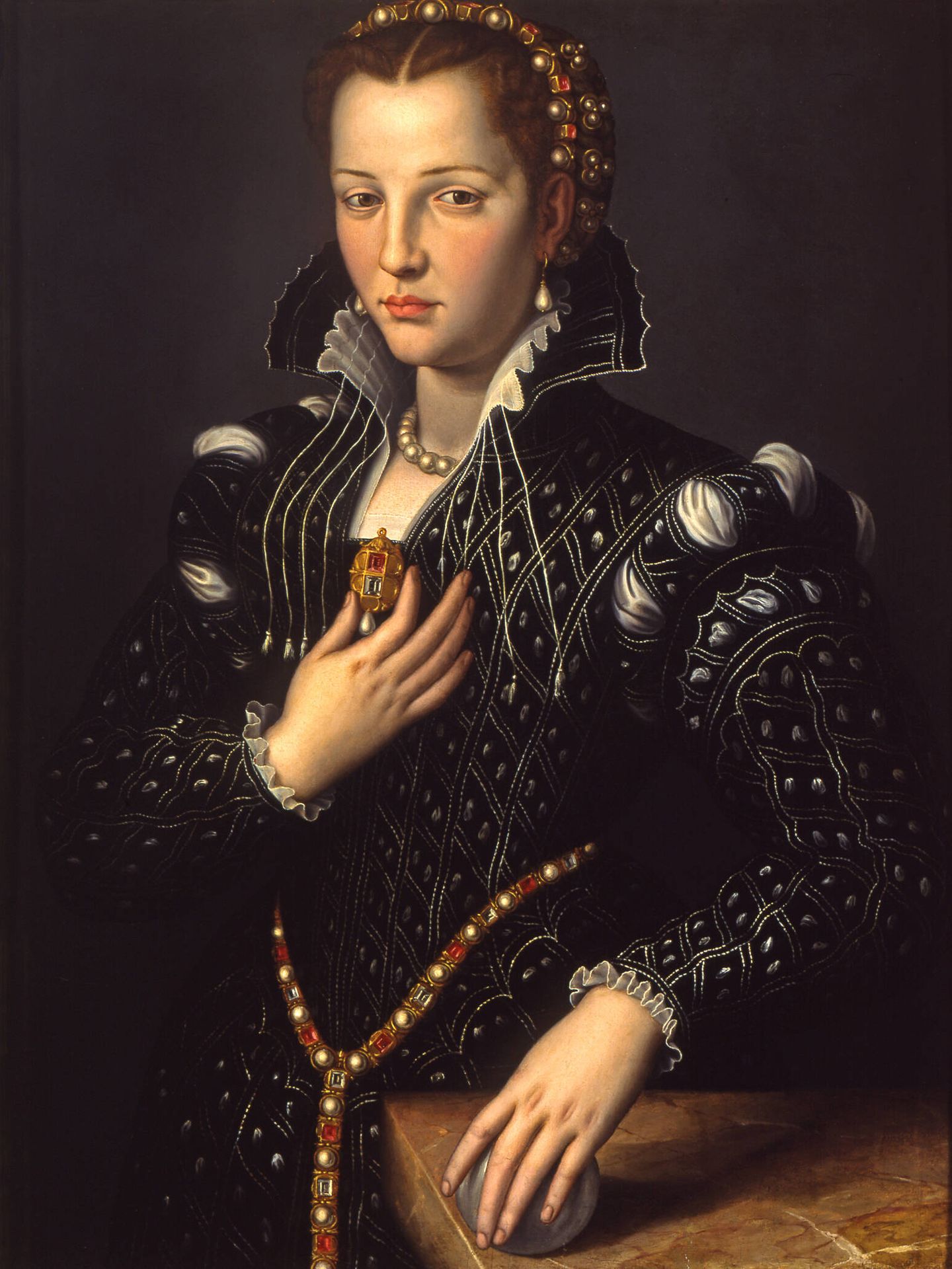'Retrato de Lucrezia de Medici'. Bronzino. 1560.