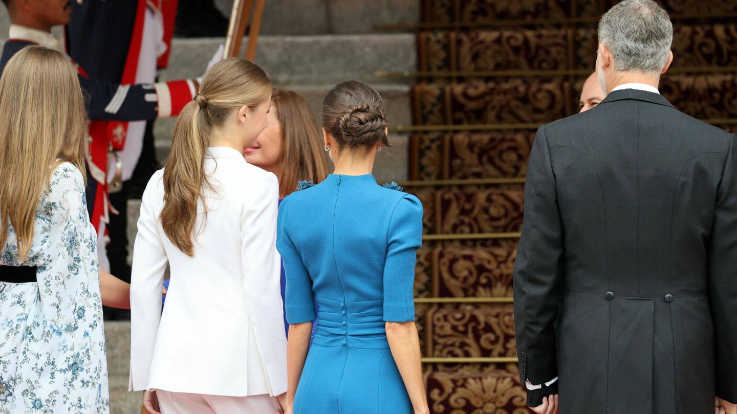 Una imagen de la familia real entrando al Congreso. (Europa Press)
