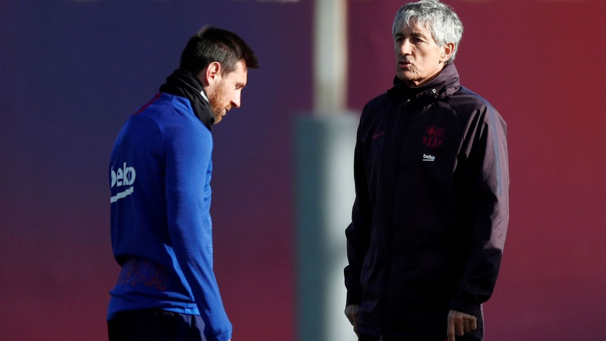 Setién: "¿Messi? No me hace falta que nadie me diga lo que dijo Martino, lo he vivido"