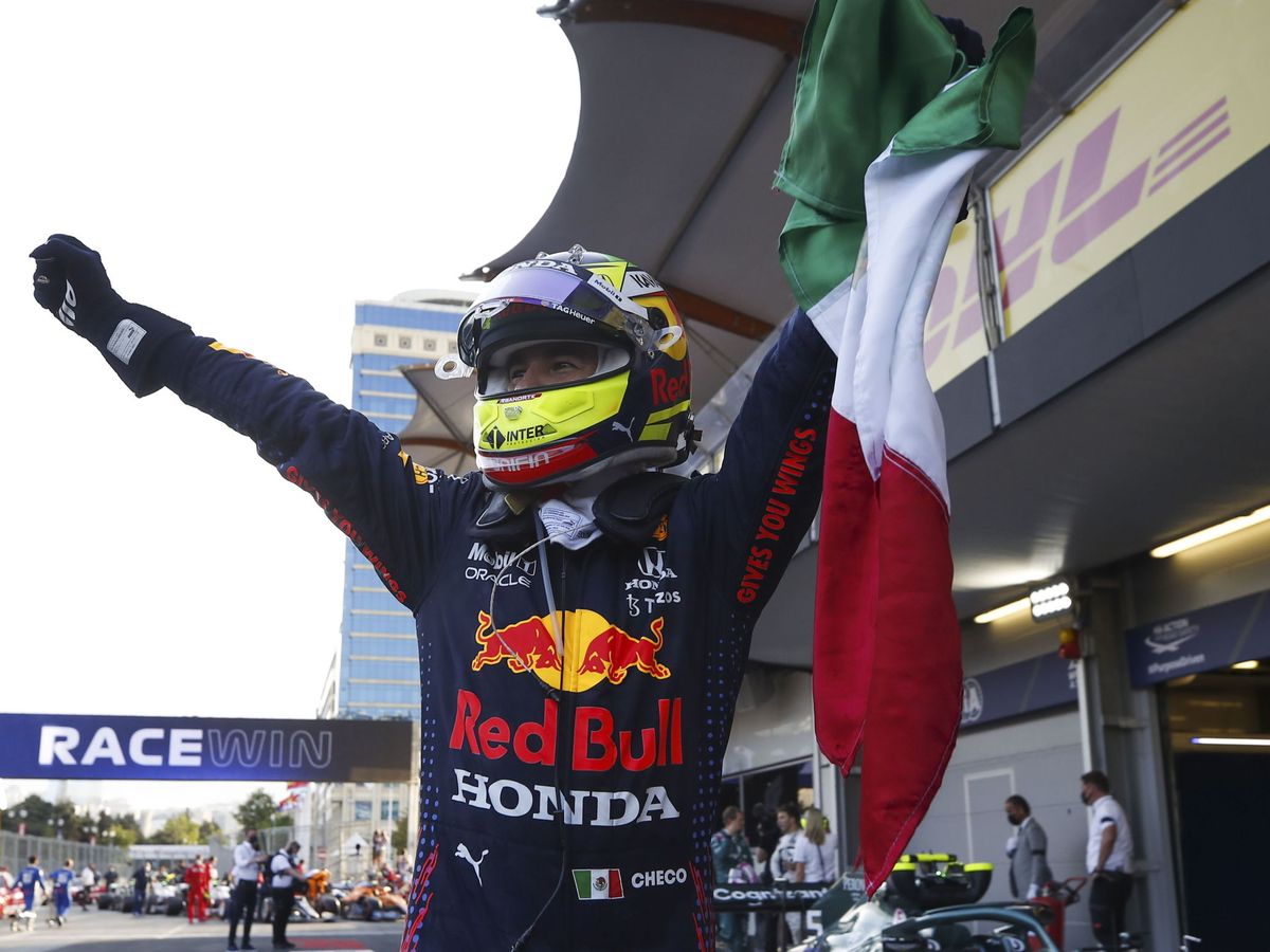 Foto: Sergio Pérez lograba su segunda victoria en F1, la primera con Red Bull