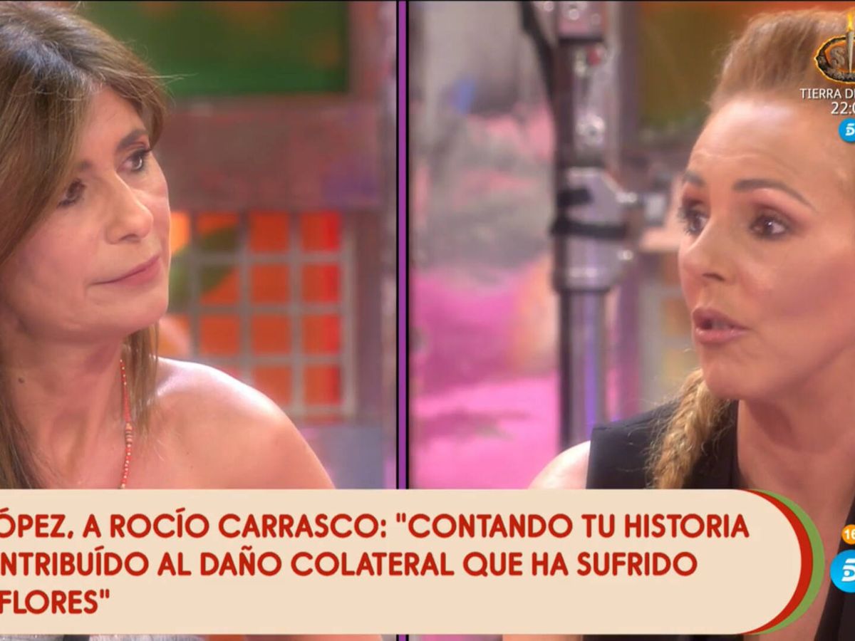 Foto: Gema López y Rocío Carrasco, en 'Sálvame'. (Telecinco)
