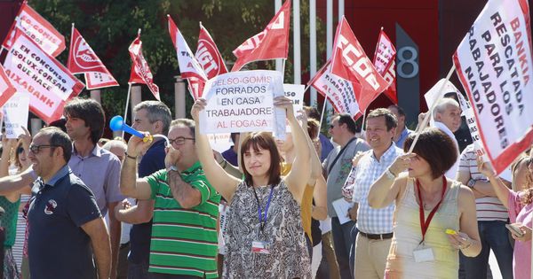 Foto: Protesta trabajadores de Isolux
