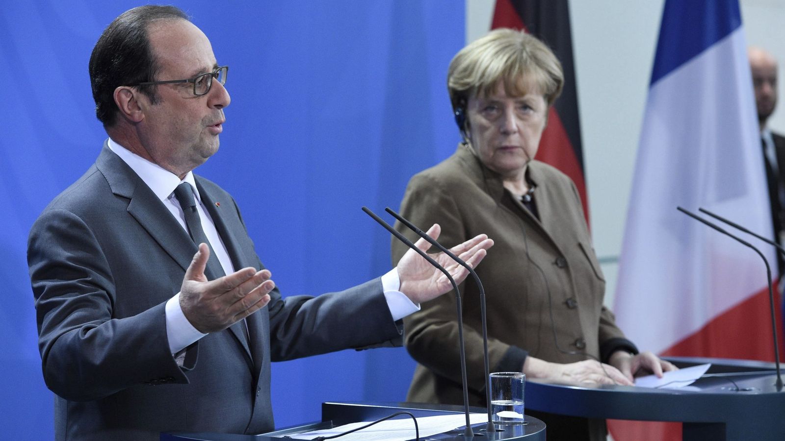 Foto: El presidente de Francia, François Hollande y la canciller alemana, Angela Merkel. (EFE)
