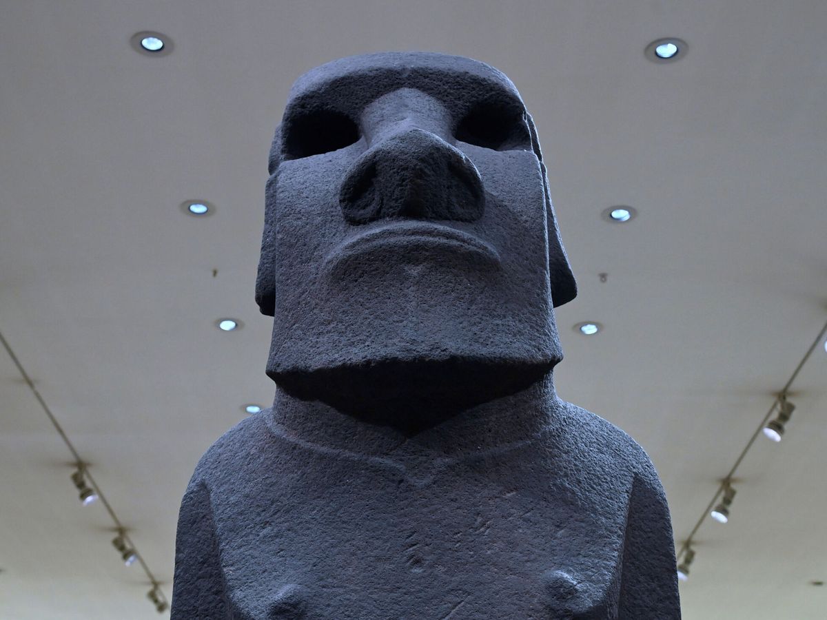 Foto: Moái en el Museo Británico. REUTERS