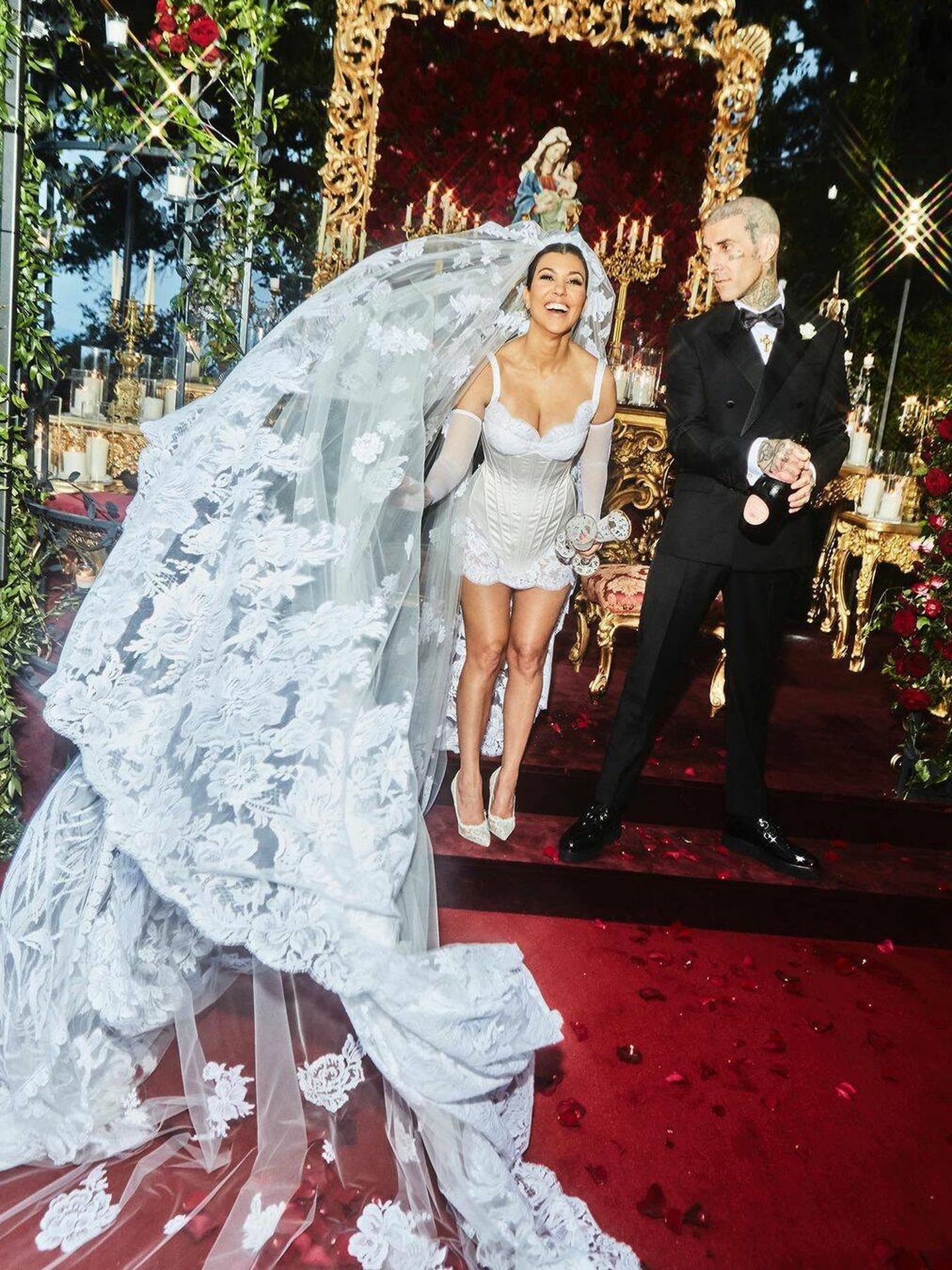 Kourtney Kardashian, en su boda. (Instagram/@kourtneykardash)