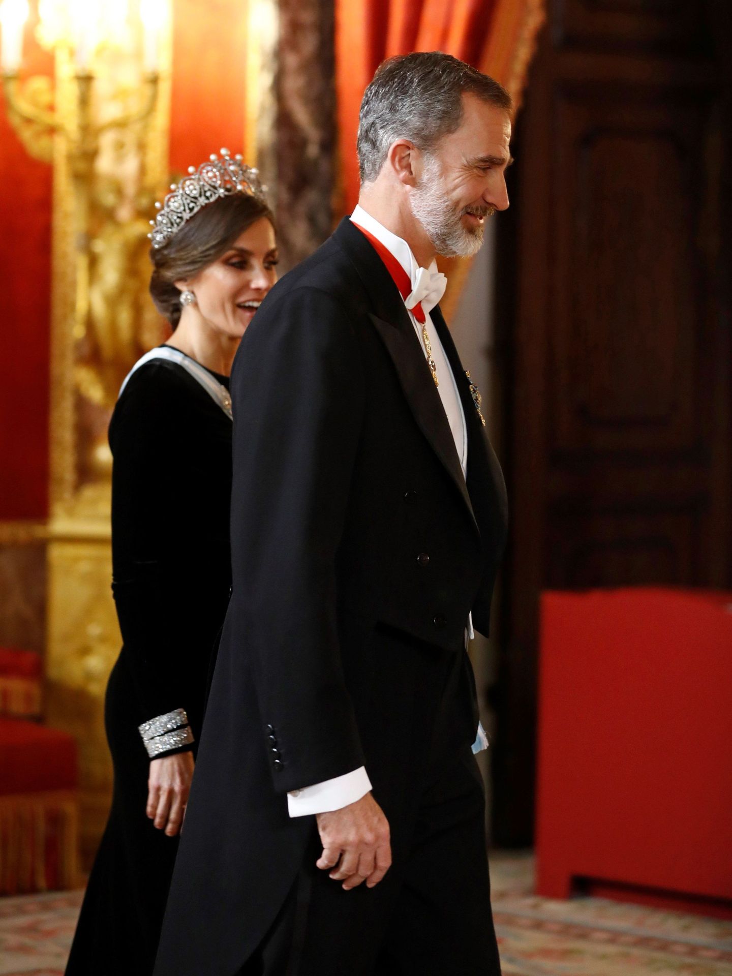 Felipe y Letizia, en el Palacio Real. (EFE)