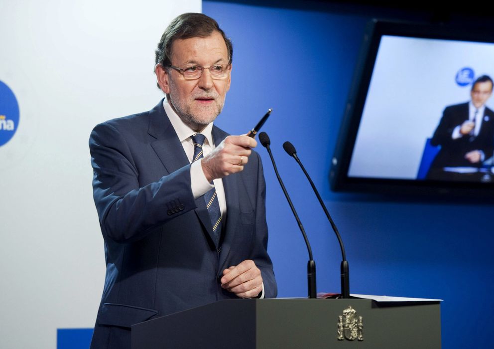 Foto: El presidente del Gobierno, Mariano Rajoy, durante la rueda de prensa  (EFE)