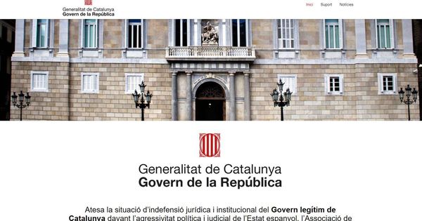 Foto: Captura de la nueva web de Puigdemont
