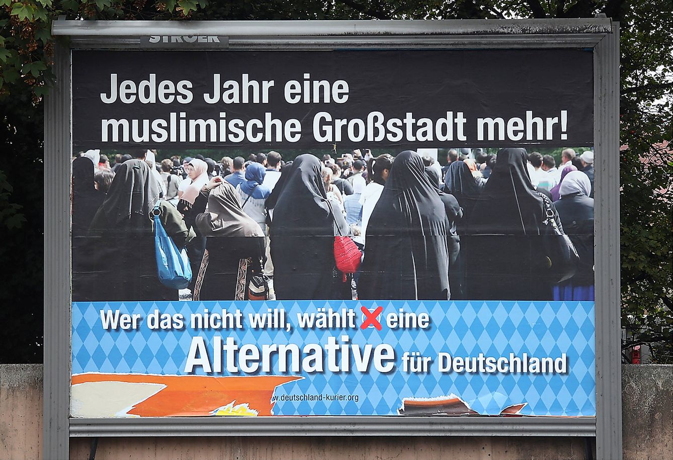 Un póster de campaña de Alternativa para Alemania en Múnich, Alemania. (Reuters)