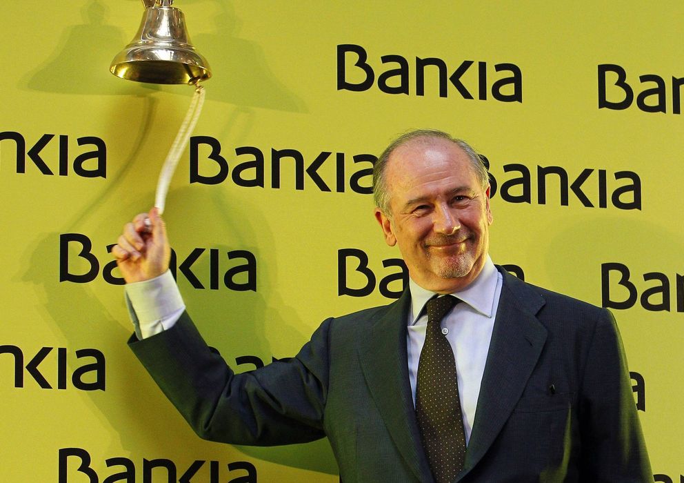 Foto: Rodrigo Rato, en la salida a bolsa de Bankia, en julio de 2011 (EFE)