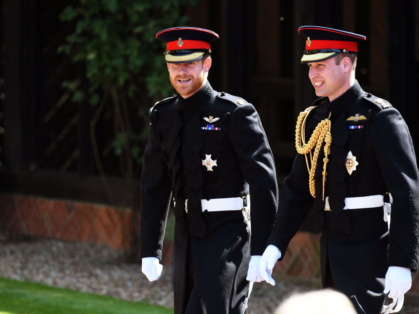 Guillermo y Harry, el día de la boda de los duques de Sussex. (Reuters)