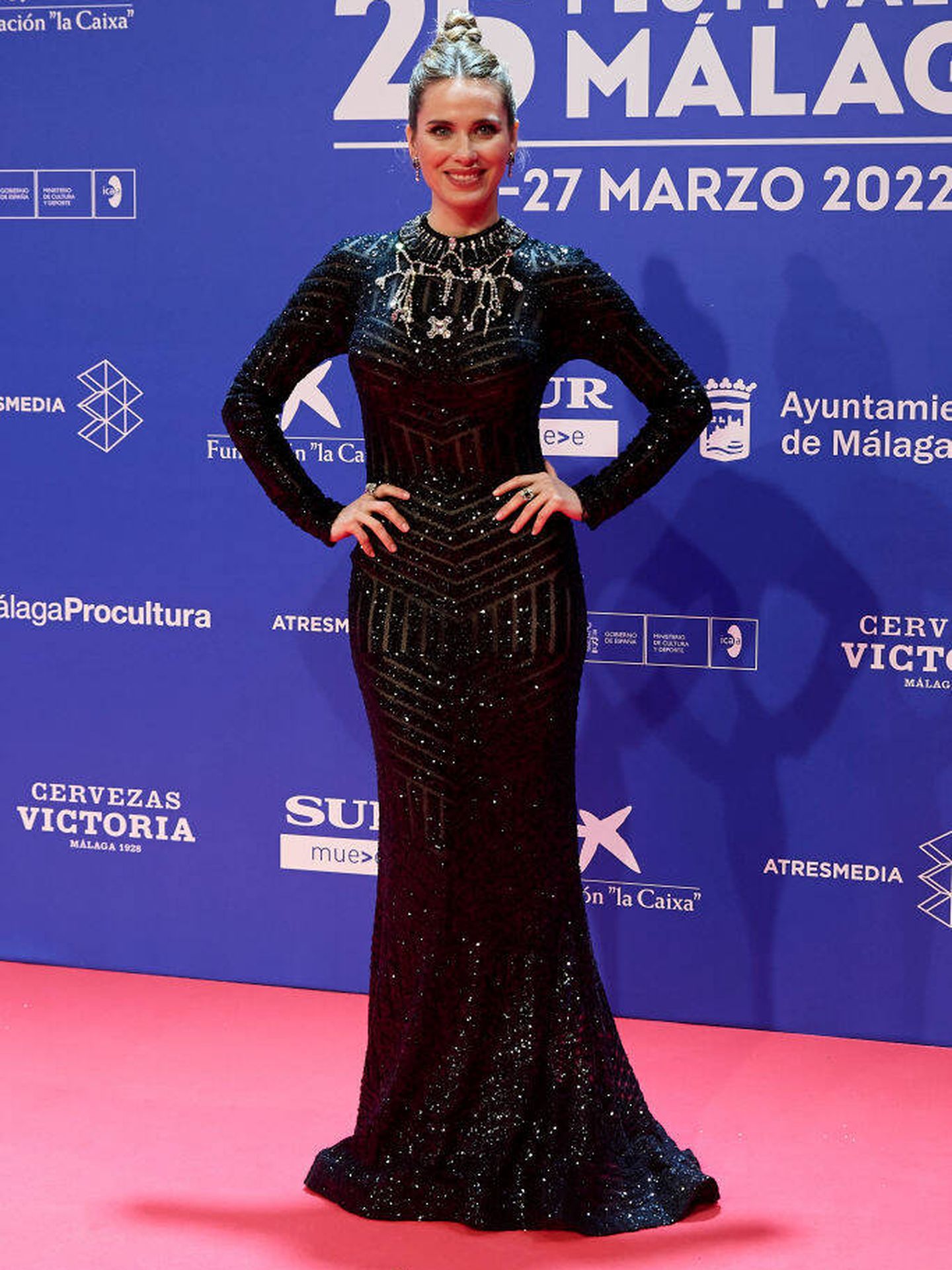 Vanesa Romero en la alfombra roja del Festival de Málaga. (Getty Images)