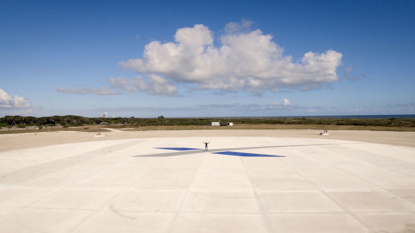 Esta es la pista sobre la que se ha posado el Falcon 9. (SpaceX)