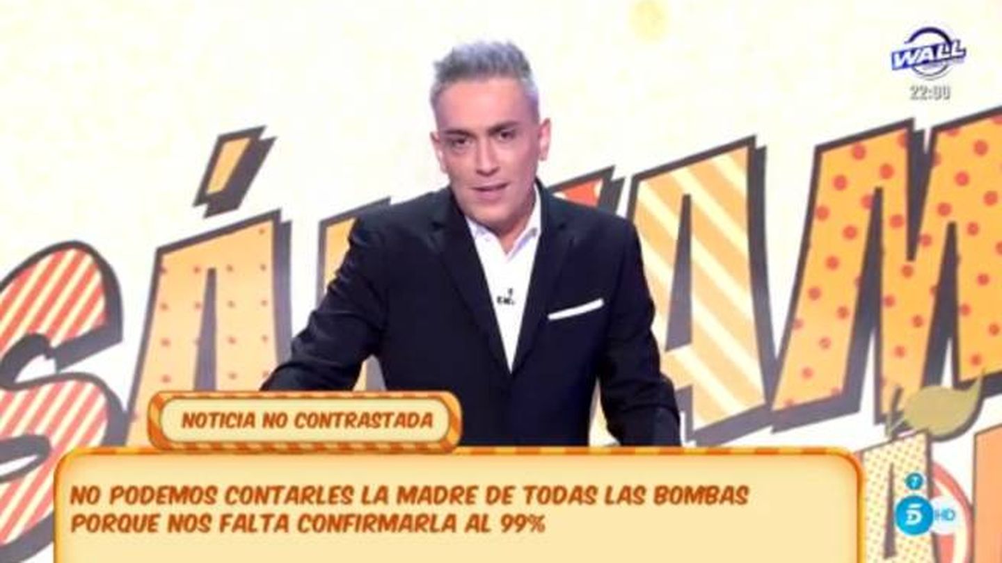Kiko Hernández contando la noticia del supuesto embarazo de Chabelita.