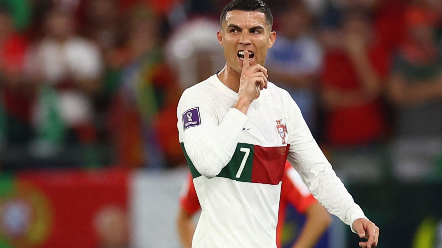 Cristiano Ronaldo durante el partido entre Portugal y Corea del Sur en el Mundial de Qatar 2022.