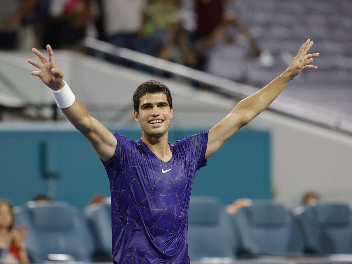 Foto: Carlos Alcaraz en el Miami Open. (Reuters)