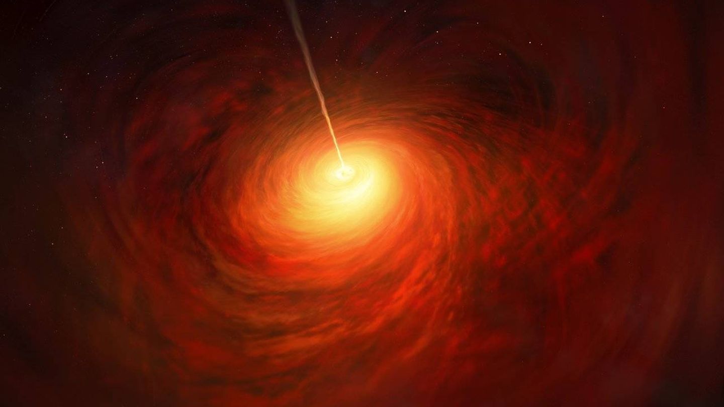 Ilustración del agujero negro de M87. (ESO)