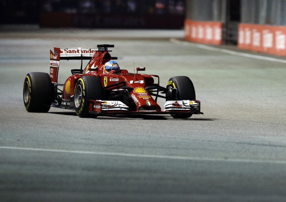 Foto: Fernando Alonso, durante la clasificación del Gran Premio de Singapur.