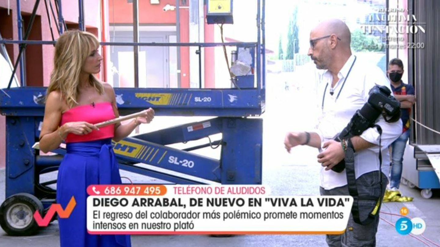 Emma García y Diego Arrabal, en 'Viva la vida'. (Mediaset España)