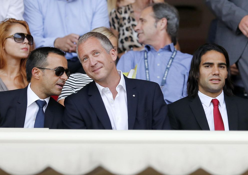 Foto: Jorge Mendes (izq.) durante un partido del Mónaco de la temporada pasada (Reuters)