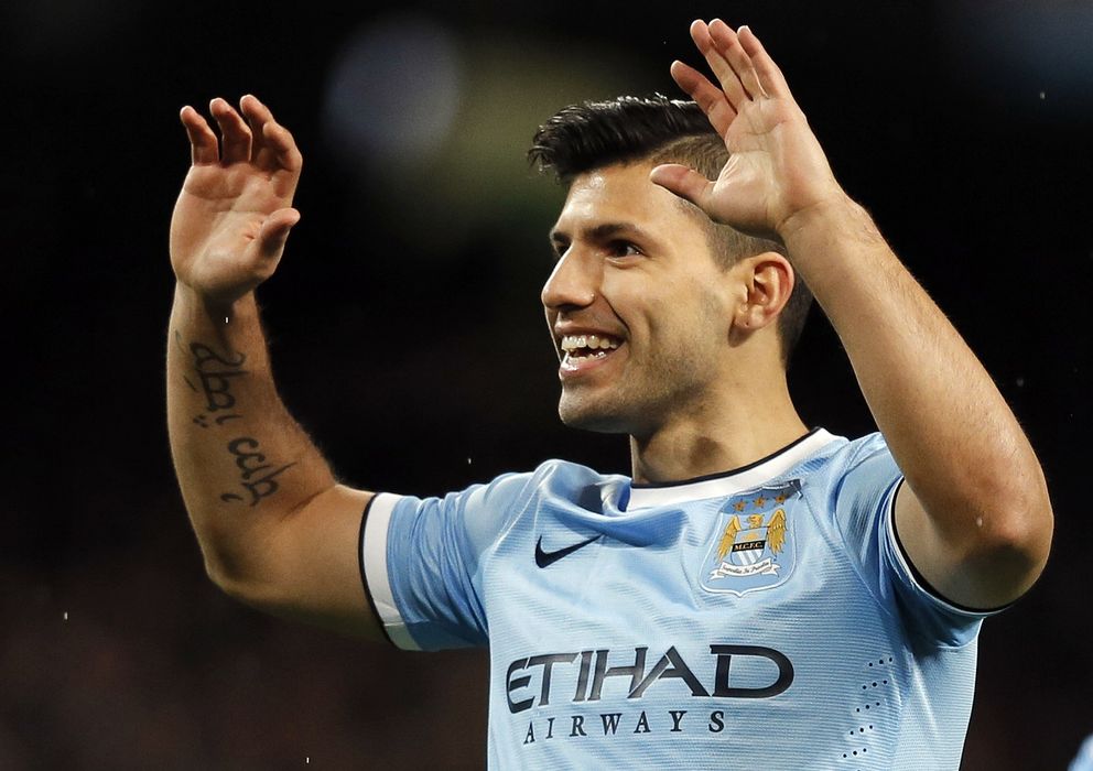 Foto: El Kun Aüguero celebra un gol con el Manchester City (Reuters). 