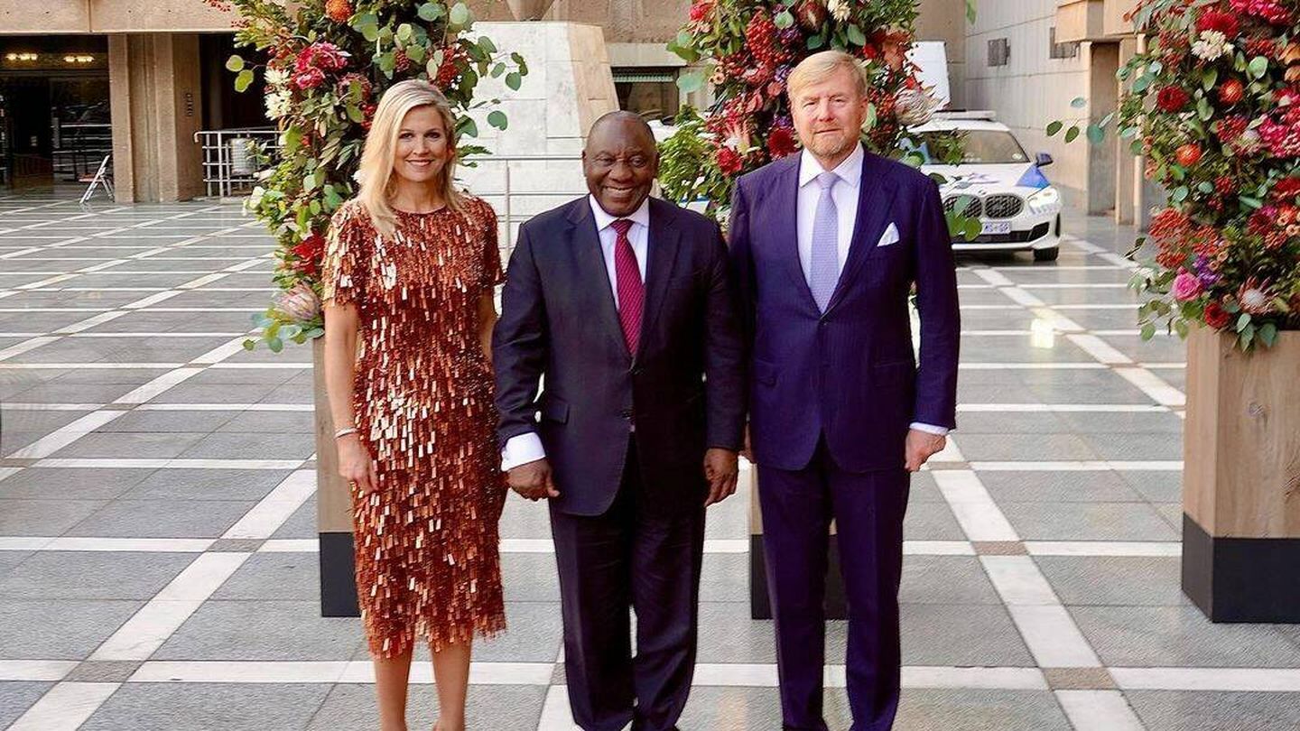Los reyes de Holanda junto al presidente de Sudáfrica. (Instagram/@koninklijkhuis)
